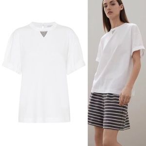 New Brunello Cucinelli stripe detail beaded pocket